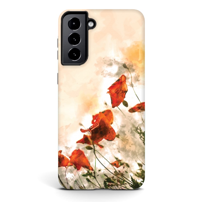 Galaxy S21 StrongFit Red Poppy II by Creativeaxle