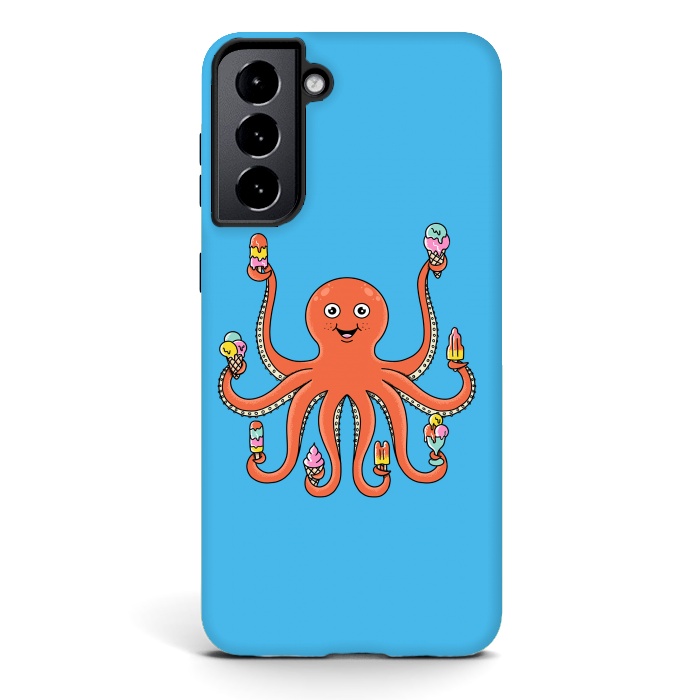 Galaxy S21 plus StrongFit Octopus Ice Creams by Coffee Man