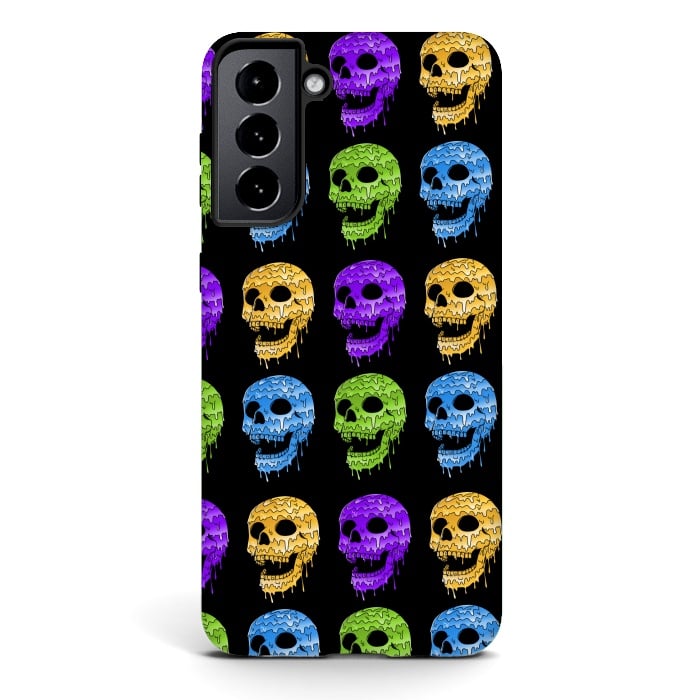 Galaxy S21 StrongFit Skulls Colors by Coffee Man