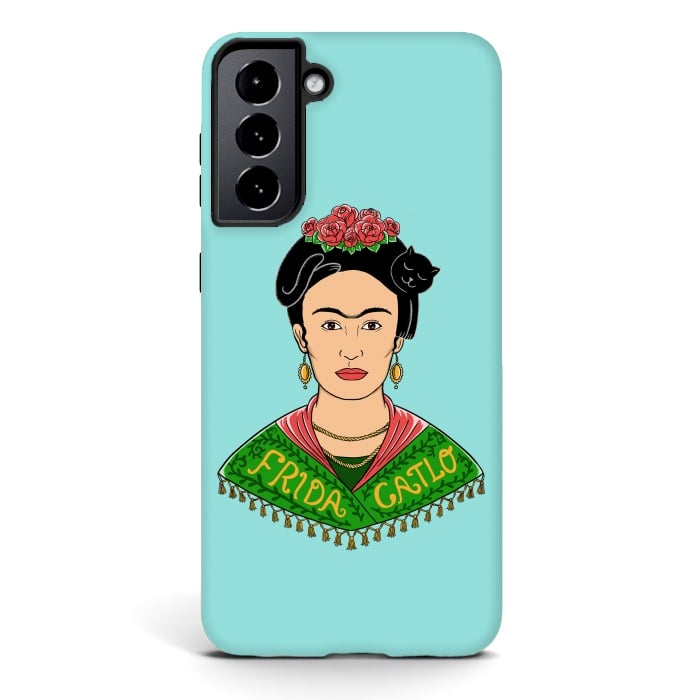 Galaxy S21 StrongFit Frida Catlo by Coffee Man