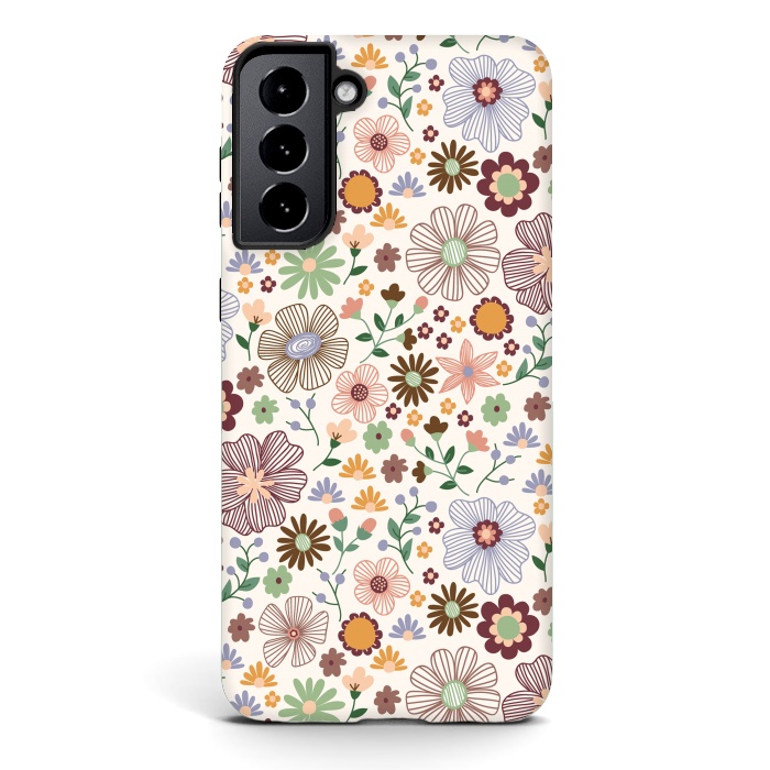 Galaxy S21 StrongFit Autumn Wild Bloom by TracyLucy Designs