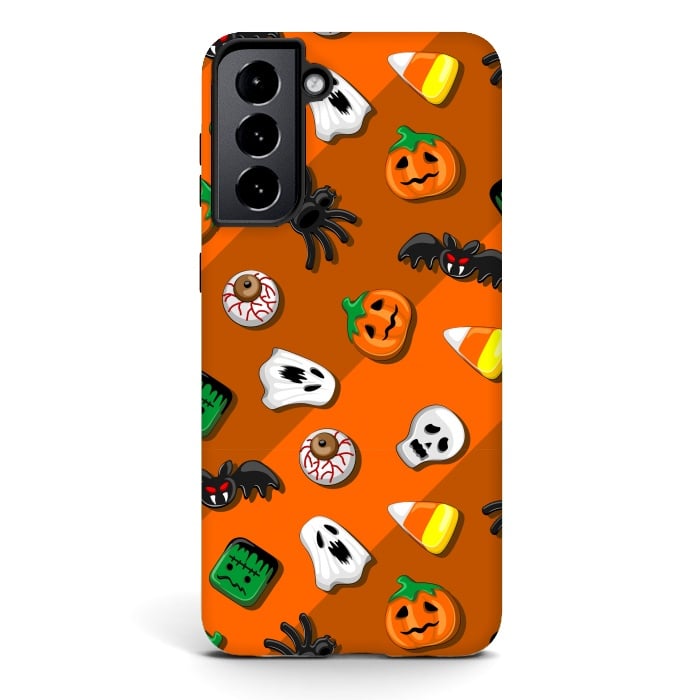 Galaxy S21 plus StrongFit Halloween Spooky Candies Party by BluedarkArt