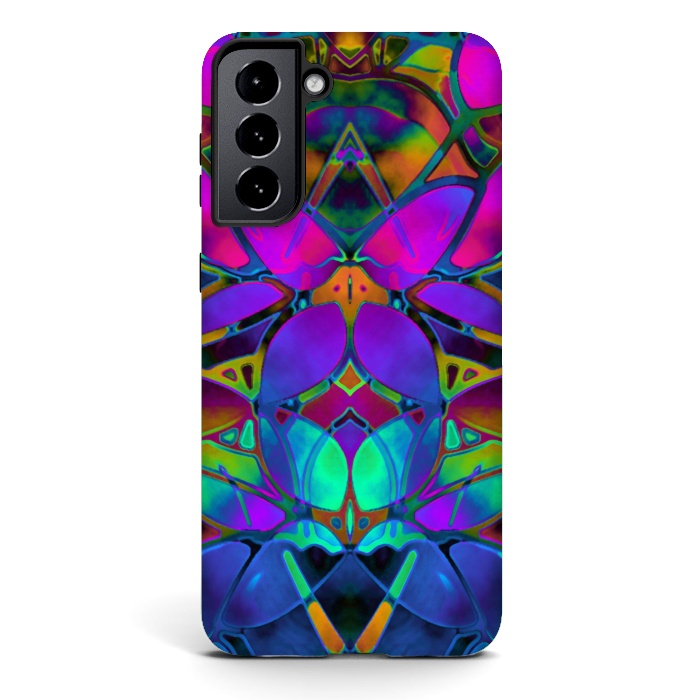Galaxy S21 StrongFit Floral Fractal Art G308 by Medusa GraphicArt