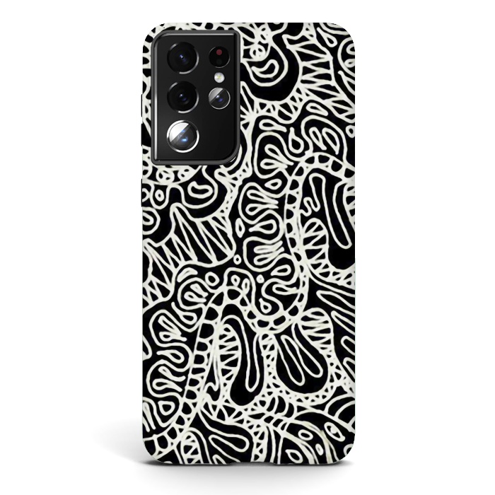 Galaxy S21 ultra StrongFit Doodle Ethnic Style G361 by Medusa GraphicArt