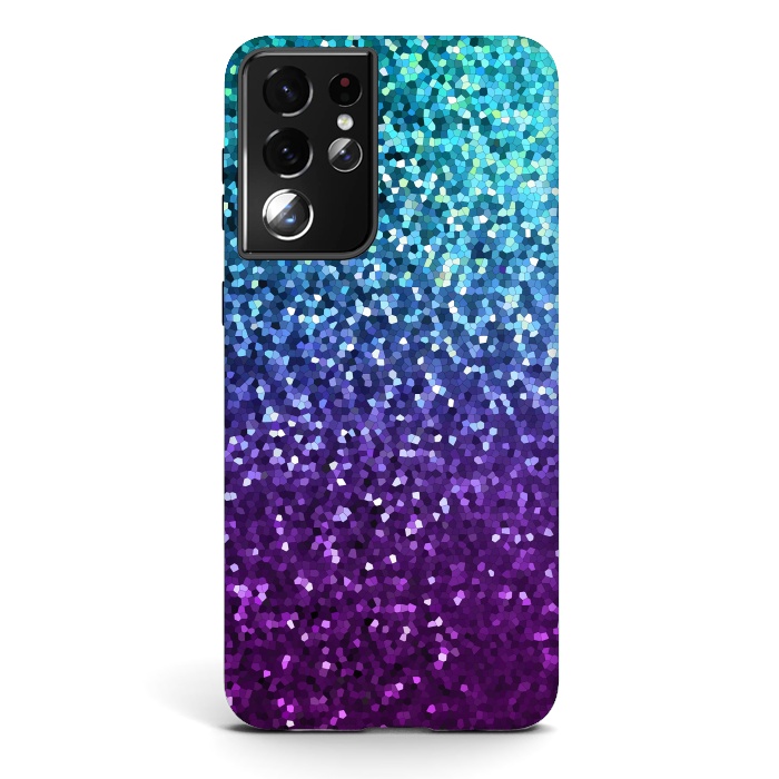 Galaxy S21 ultra StrongFit Mosaic Sparkley Texture G198 by Medusa GraphicArt