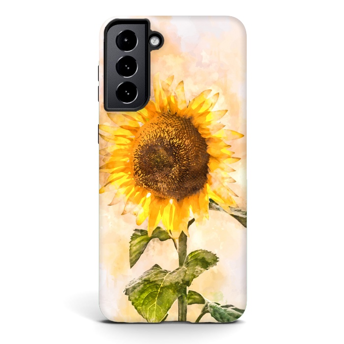 Galaxy S21 StrongFit Summer Sunflower by Creativeaxle