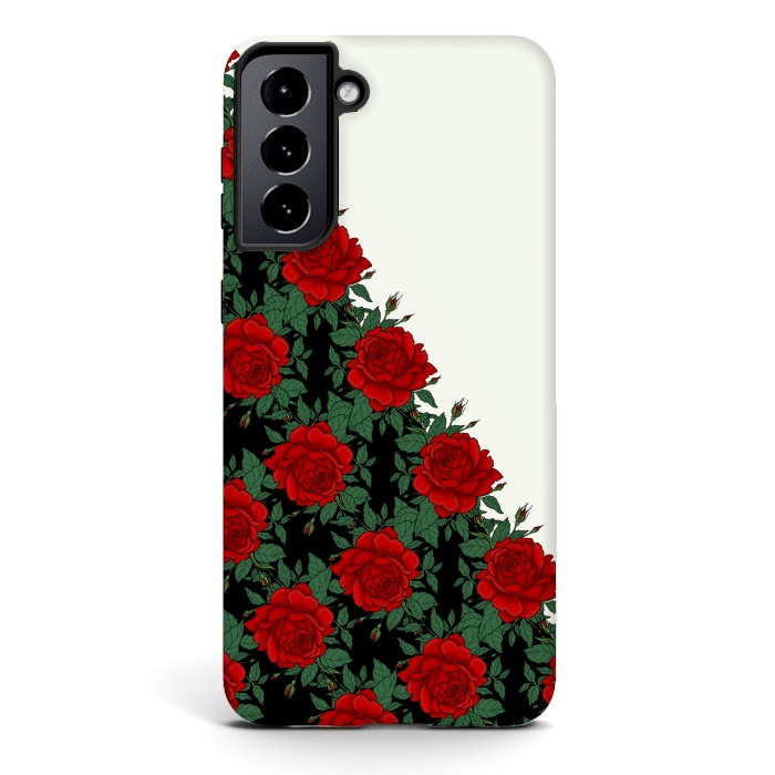 Galaxy S21 StrongFit Red roses pattern by Jms