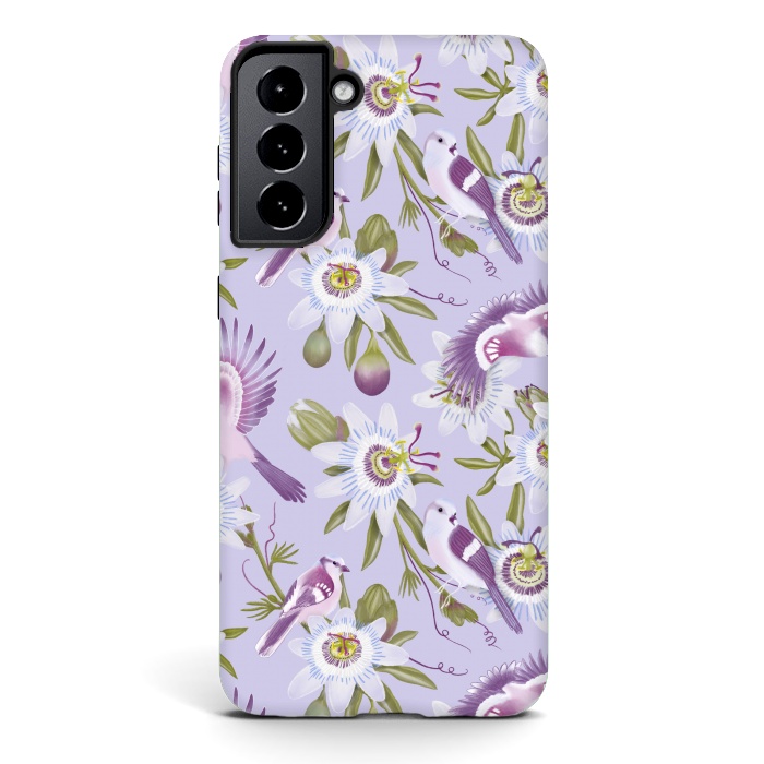 Galaxy S21 StrongFit Passion Flowers by Tishya Oedit