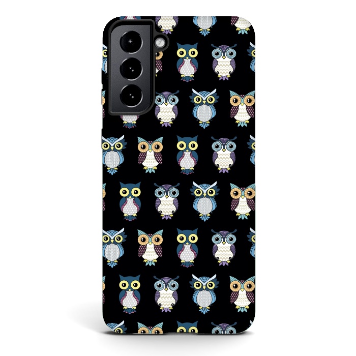 Galaxy S21 plus StrongFit Owls pattern by Laura Nagel