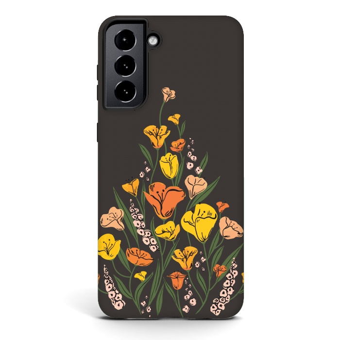 Galaxy S21 StrongFit Wild Poppies by Melissa Lee