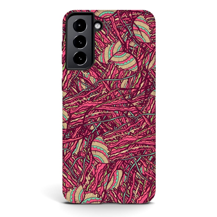 Galaxy S21 plus StrongFit Jellyfish jungle by Steve Wade (Swade)