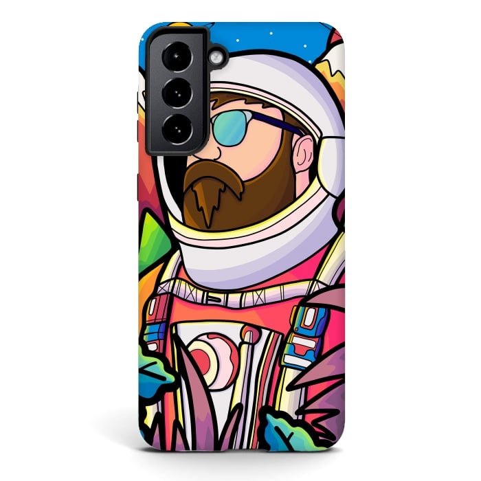 Galaxy S21 StrongFit The astronaut explorer by Steve Wade (Swade)