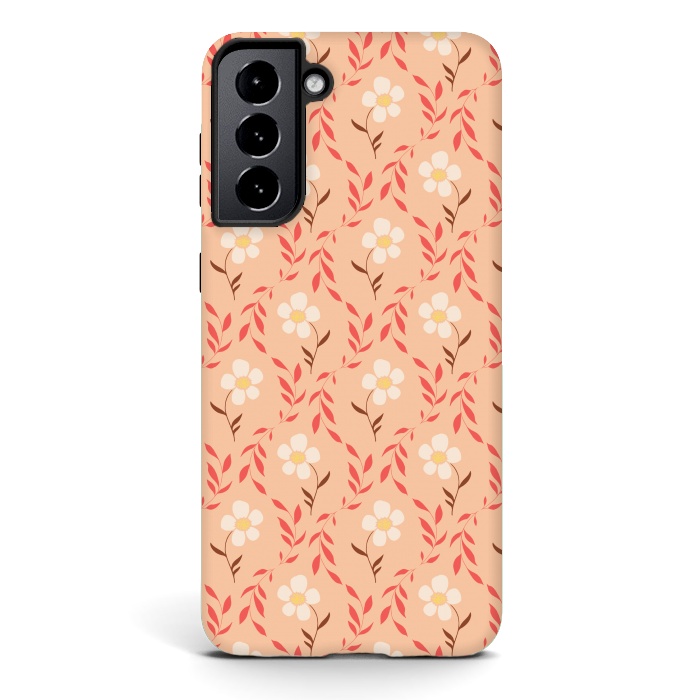 Galaxy S21 plus StrongFit Effloresce - Peach by Melissa Lee