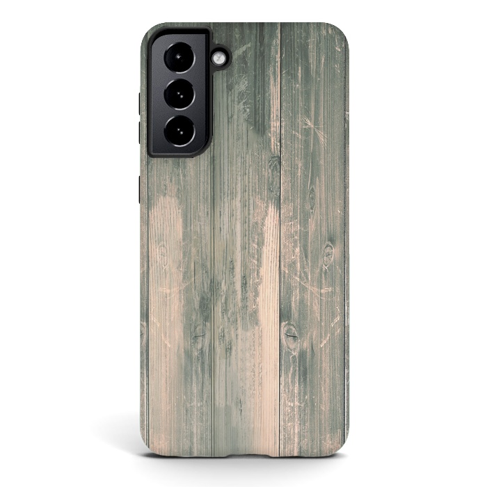 Galaxy S21 StrongFit grey wood by haroulita