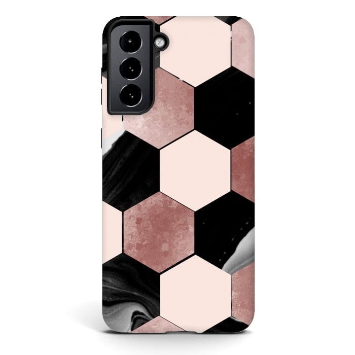 Galaxy S21 StrongFit geometrical marble by haroulita