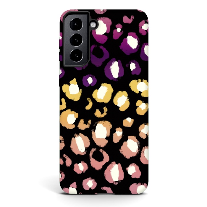 Galaxy S21 plus StrongFit Gradient graphic leopard print by Oana 
