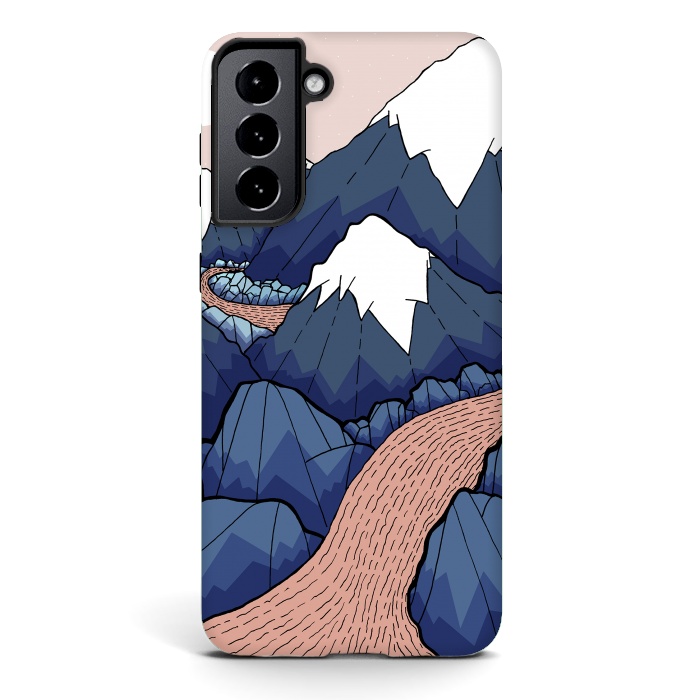 Galaxy S21 StrongFit The twisting river in the mountains by Steve Wade (Swade)