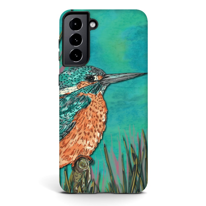 Galaxy S21 plus StrongFit Kingfisher by Lotti Brown
