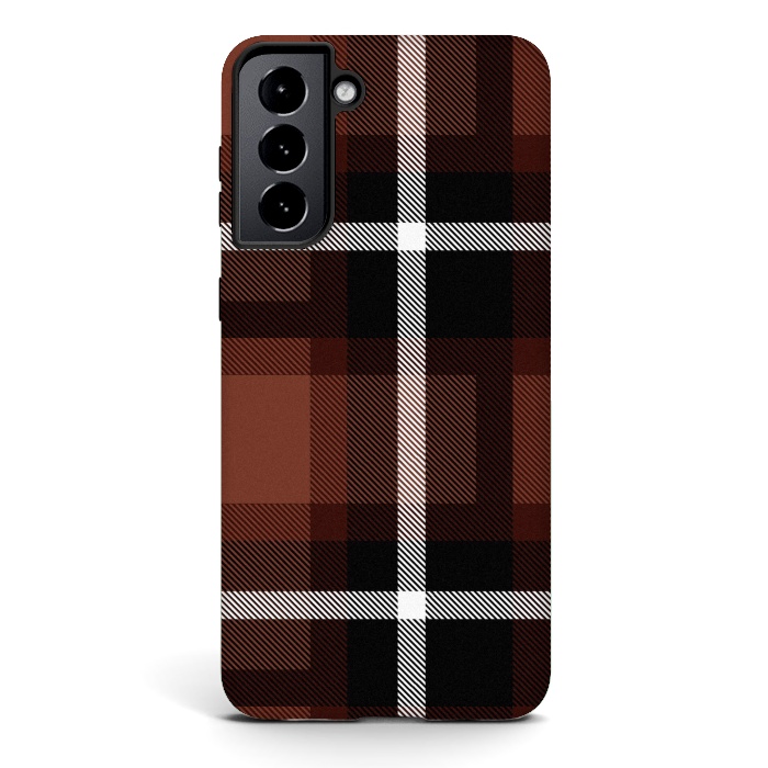 Galaxy S21 StrongFit Autumn Foliage Plaid by TMSarts
