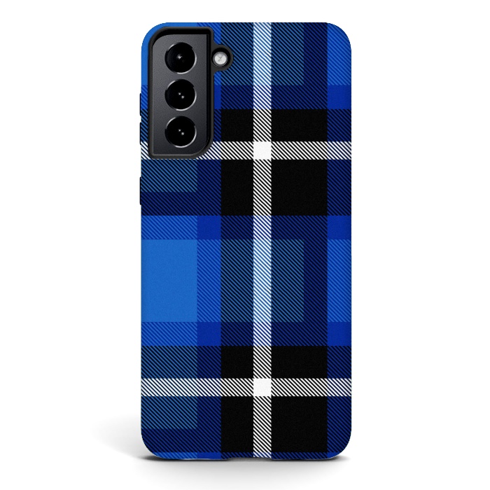 Galaxy S21 StrongFit Blue Scottish Plaid by TMSarts