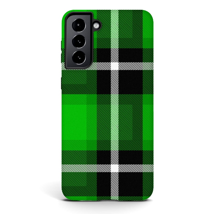 Galaxy S21 StrongFit Green Scottish Plaid by TMSarts