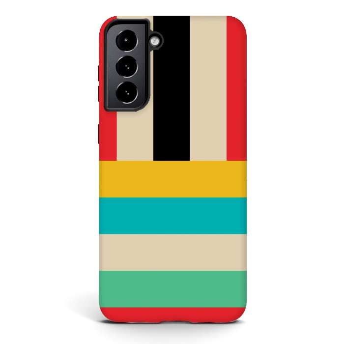 Galaxy S21 StrongFit Multicolor Stripes by TMSarts