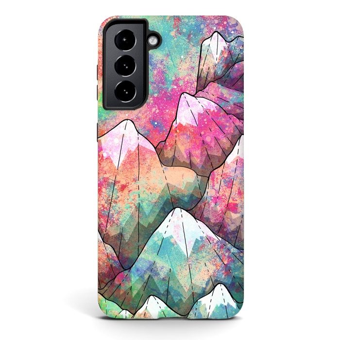 Galaxy S21 StrongFit The painted mountain peaks  by Steve Wade (Swade)