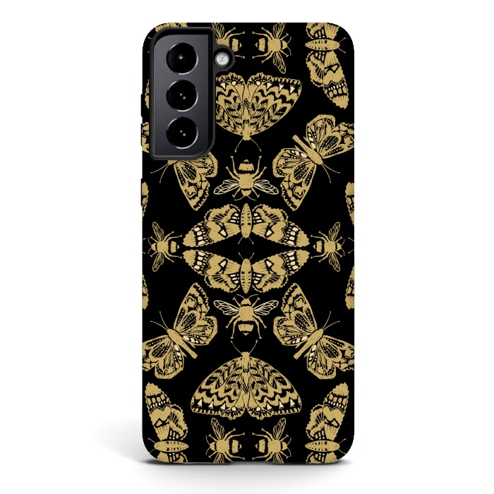 Galaxy S21 plus StrongFit Bee and Moth by Laura Grant