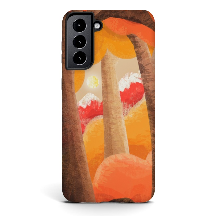 Galaxy S21 StrongFit The autumn orange forest by Steve Wade (Swade)