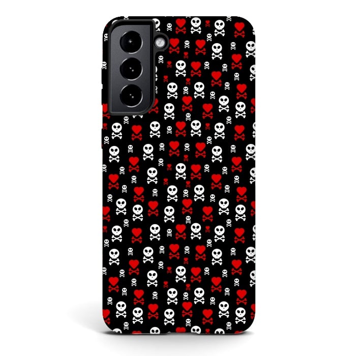 Galaxy S21 plus StrongFit Skull Heart by TMSarts
