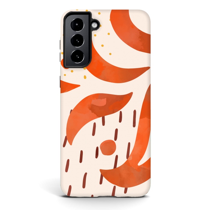 Galaxy S21 StrongFit Great Orange by Creativeaxle
