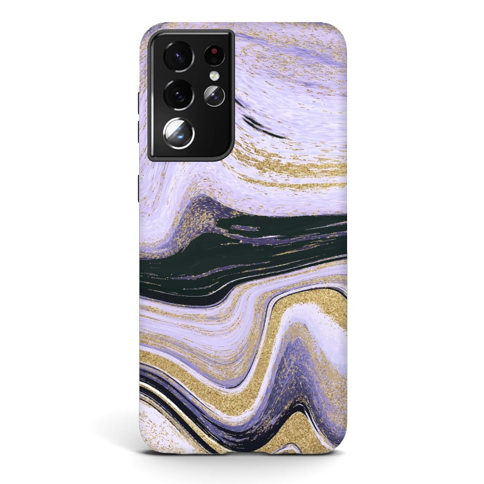 Galaxy S21 ultra StrongFit Ink Painting Abstract Pattern by ArtsCase