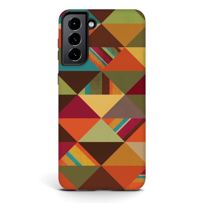 Galaxy S21 StrongFit Autumn Triangles by Noonday Design