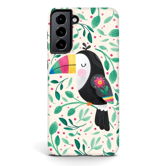 Galaxy S21 StrongFit Cheeky Toucan by Noonday Design