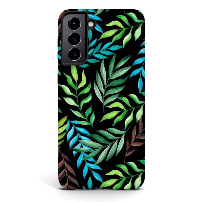 Galaxy S21 StrongFit Tropical leaves by Julia Badeeva