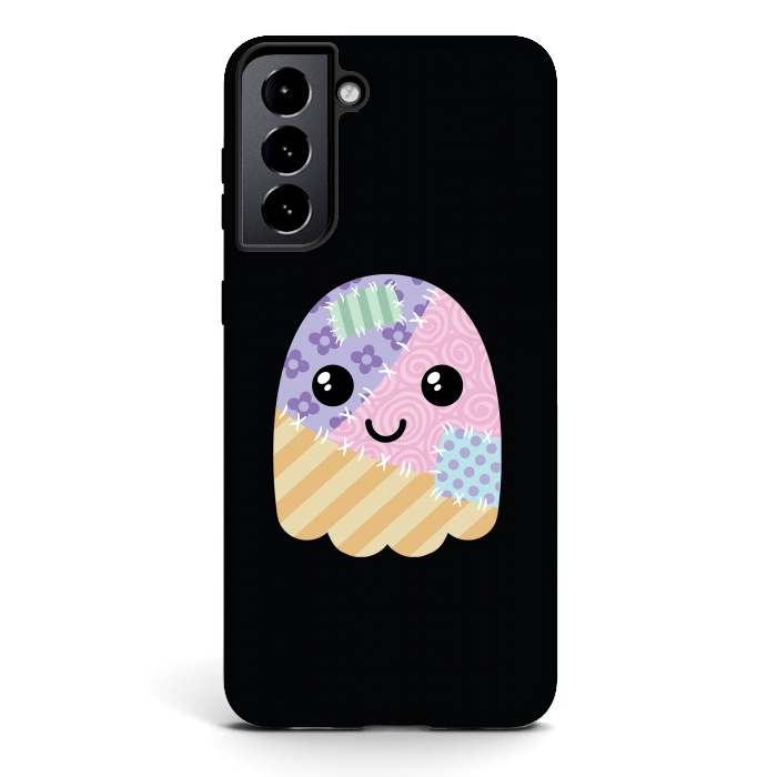 Galaxy S21 plus StrongFit Patchwork ghost by Laura Nagel