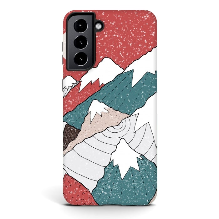 Galaxy S21 StrongFit The winter snow peaks by Steve Wade (Swade)