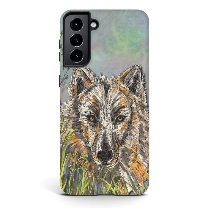 Galaxy S21 StrongFit Wolf I by Lotti Brown