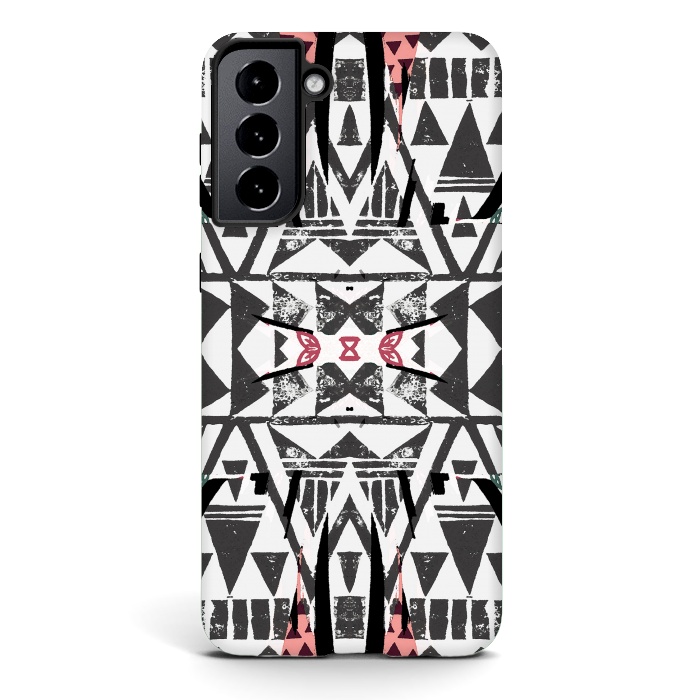Galaxy S21 plus StrongFit Ethnic tribal triangles by Oana 