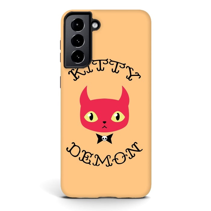 Galaxy S21 plus StrongFit Kitty demon by Laura Nagel