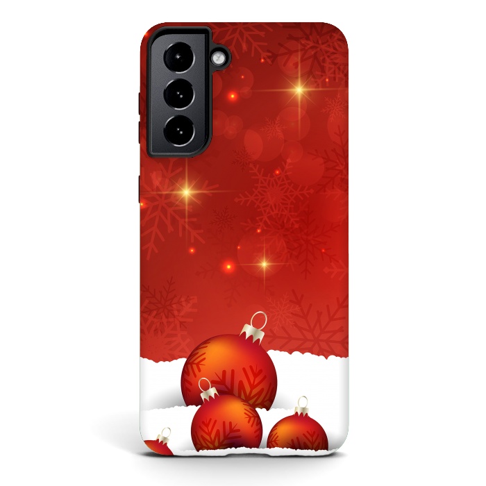 Galaxy S21 StrongFit Red Christmas by Texnotropio