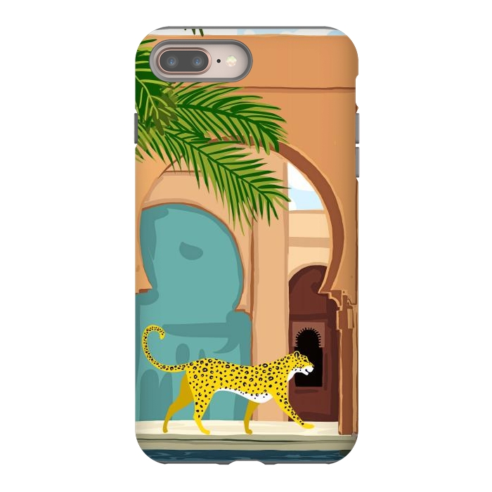 iPhone 7 plus StrongFit Cheetah Under The Moroccan Arch by Uma Prabhakar Gokhale