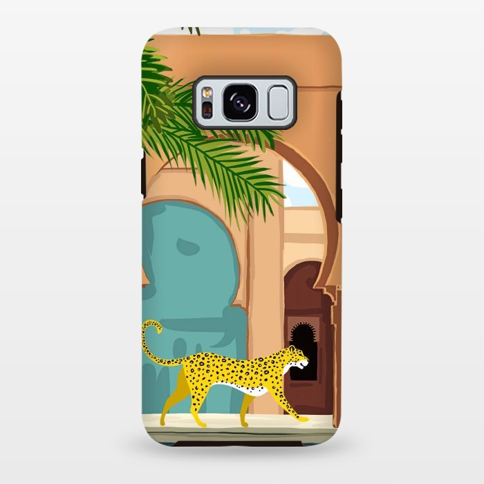 Galaxy S8 plus StrongFit Cheetah Under The Moroccan Arch by Uma Prabhakar Gokhale