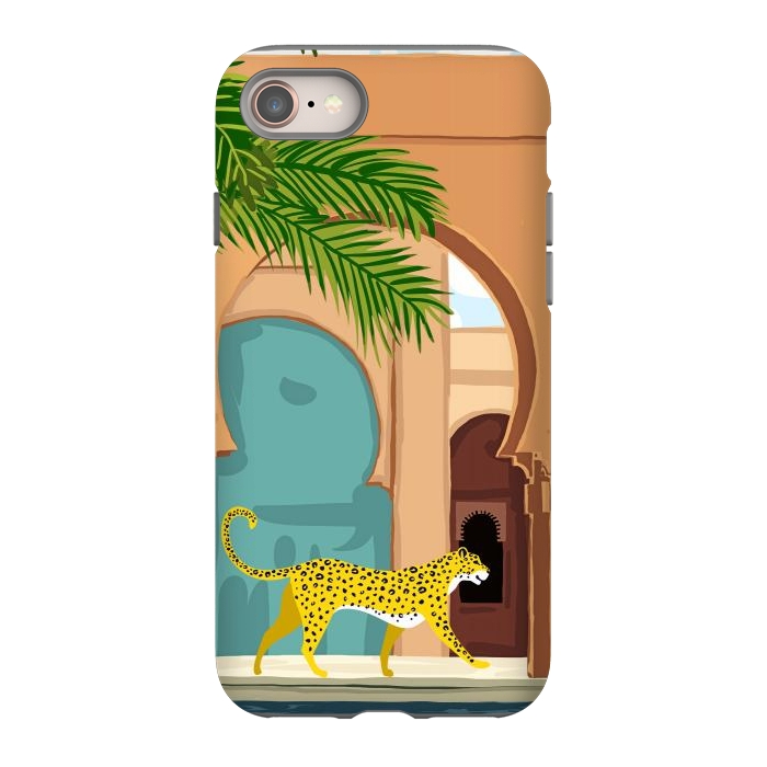 iPhone 8 StrongFit Cheetah Under The Moroccan Arch by Uma Prabhakar Gokhale