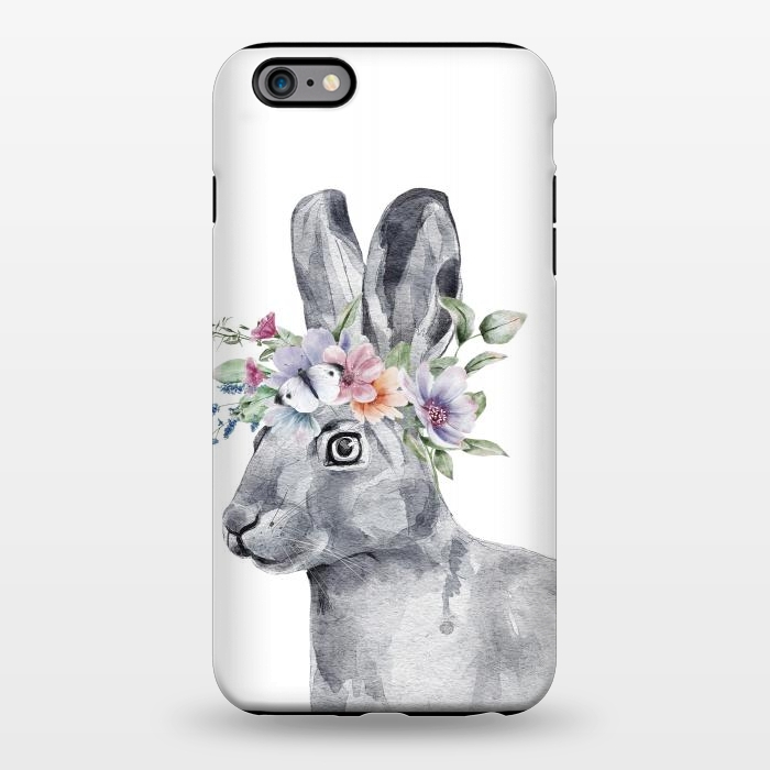 iPhone 6/6s plus StrongFit cute watercolor rabbit with flowers by haroulita