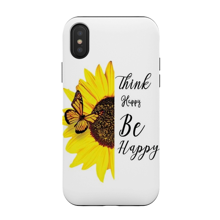 iPhone Xs / X StrongFit sunflower butterfly by haroulita