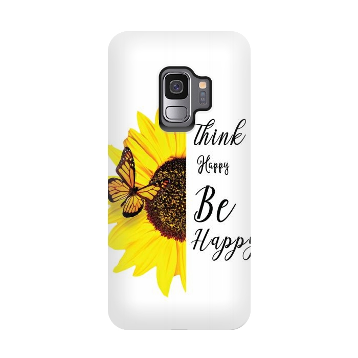 Galaxy S9 StrongFit sunflower butterfly by haroulita
