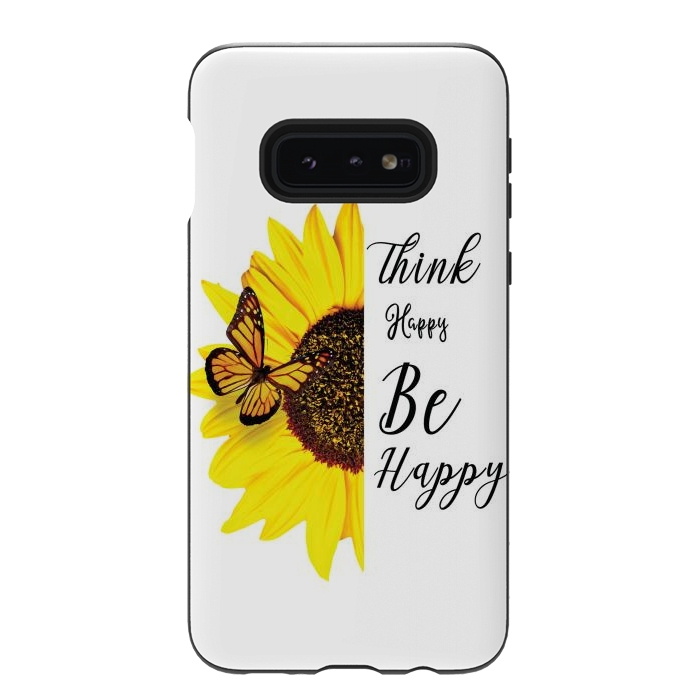 Galaxy S10e StrongFit sunflower butterfly by haroulita
