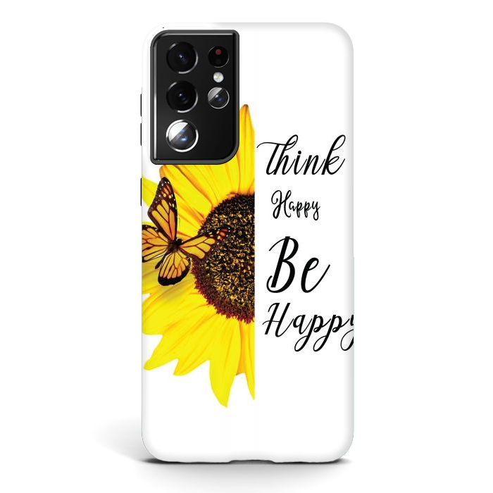 Galaxy S21 ultra StrongFit sunflower butterfly by haroulita