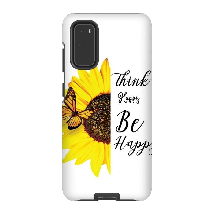 Galaxy S20 StrongFit sunflower butterfly by haroulita